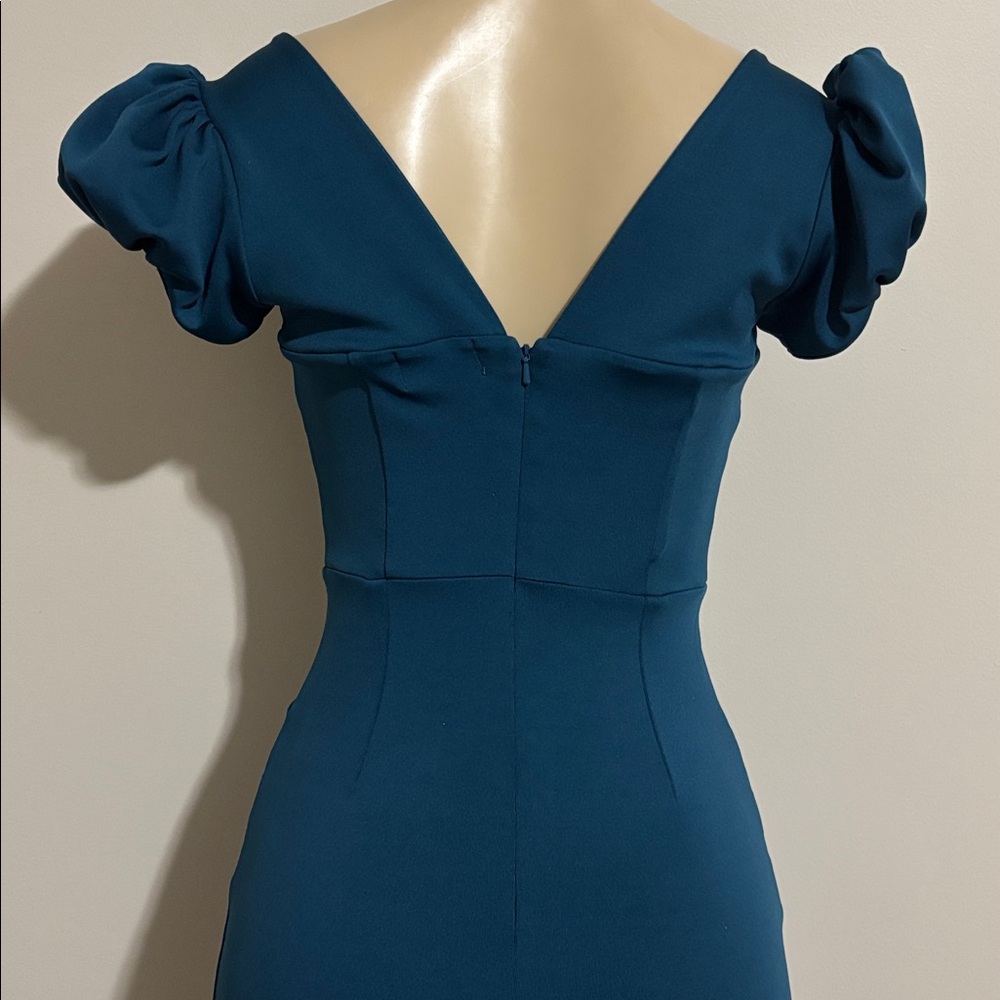 Elegant Teal Dress size XS - Picture 6 of 7